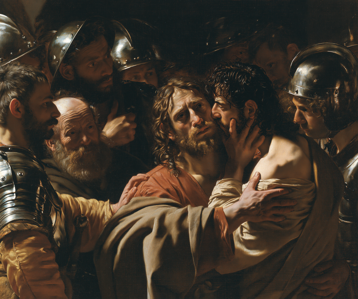Paisaje de obra cristiana - La Traición de Judas - Silencio Sagrado - Arte Cristiano Alfa