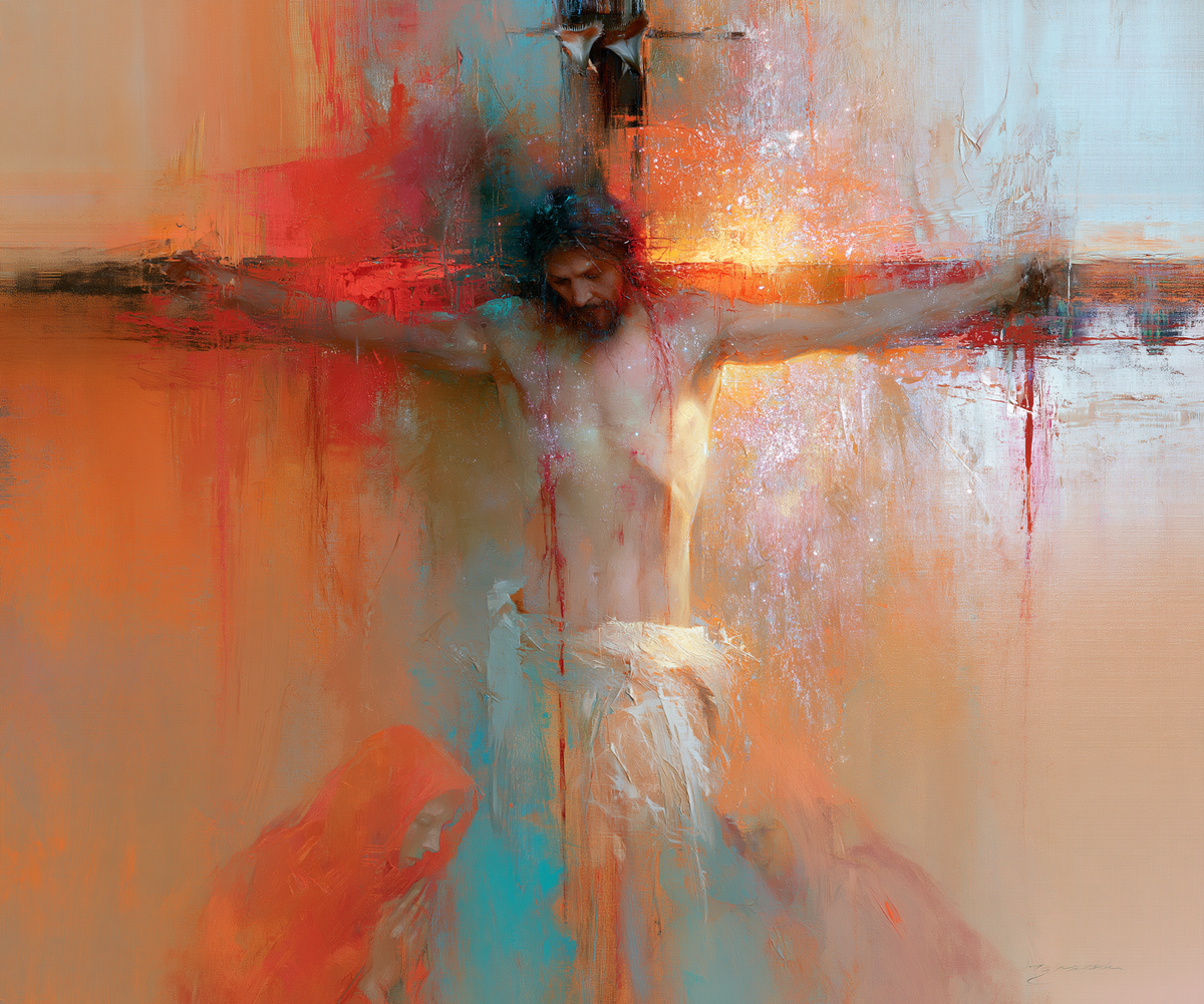 Christian work landscape - The Crucifixion - Impressionist - Alpha Christian Art