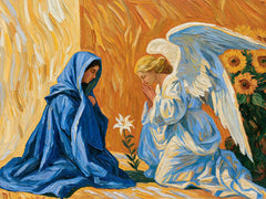 Annunciation beside the Sunflowers – Post-Impressionist Art · Landscape