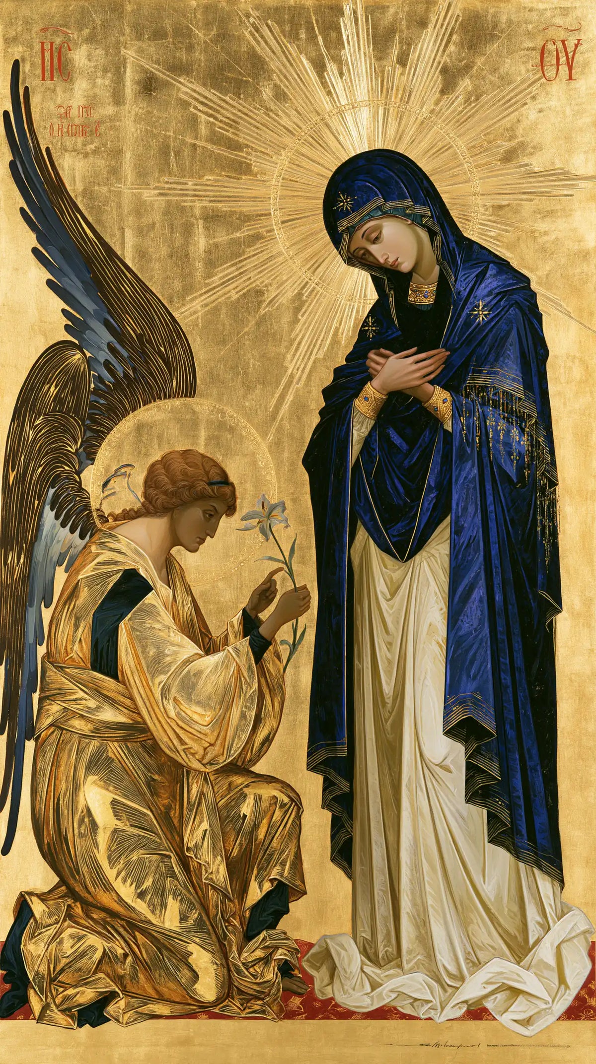The Annunciation — The Tall Presence in the Golden Sun