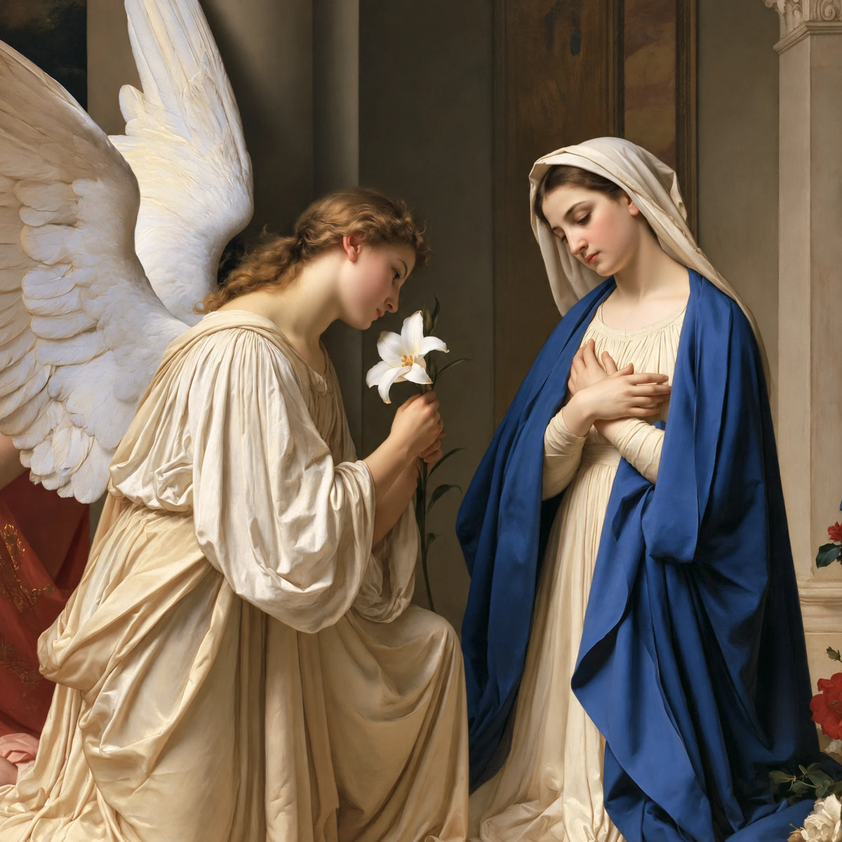 Gabriel with Lily and Wings – Florentine Annunciation · Square