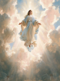 The Assumption of Mary — The Figure in the Pearly Cascade