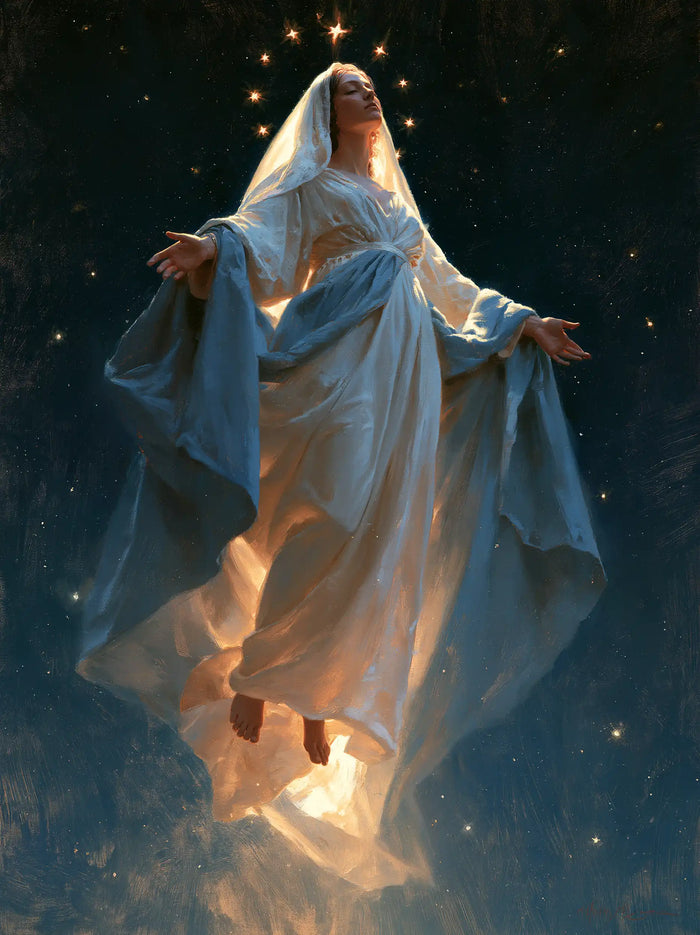 The Assumption of Mary - Midnight Blue Chiaroscuro · Portrait n° 7