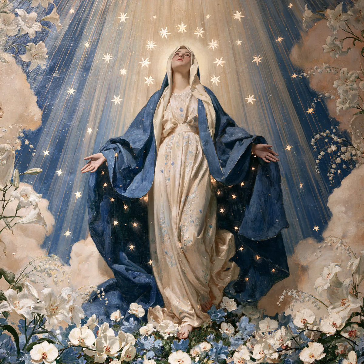 The Assumption of Mary — The Blue Curtain of Delicate Lights