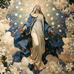 The Assumption of Mary — Stars Within the Floral Border