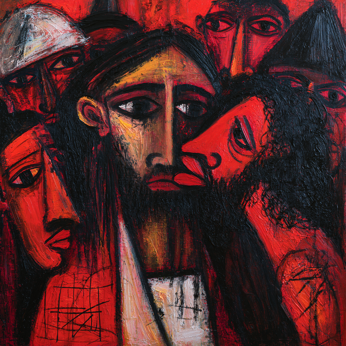 The Betrayal of Judas - Expressionist · Carré n° 3 — aperçu de la finition sélectionnée