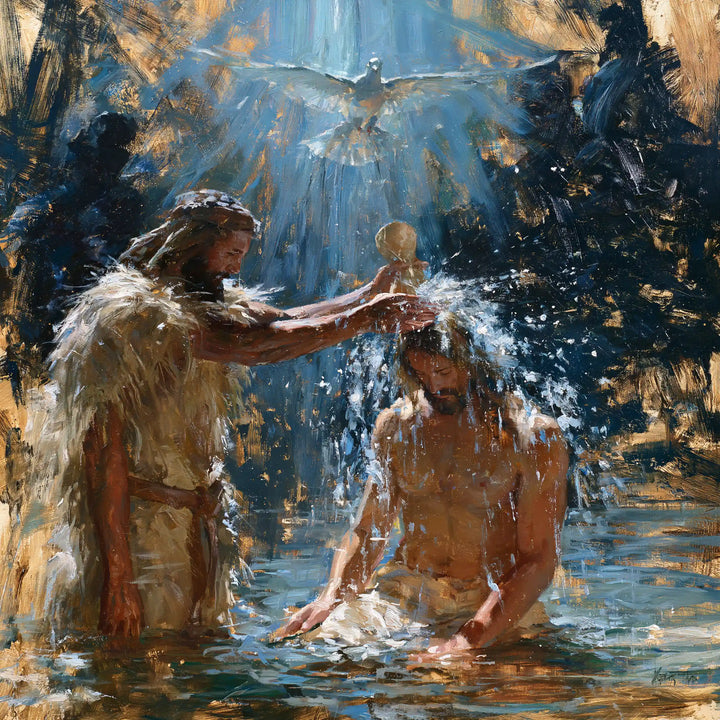 The Baptism of Jesus – Expressionist · Kneeling in the Jordan · Square no. 4
