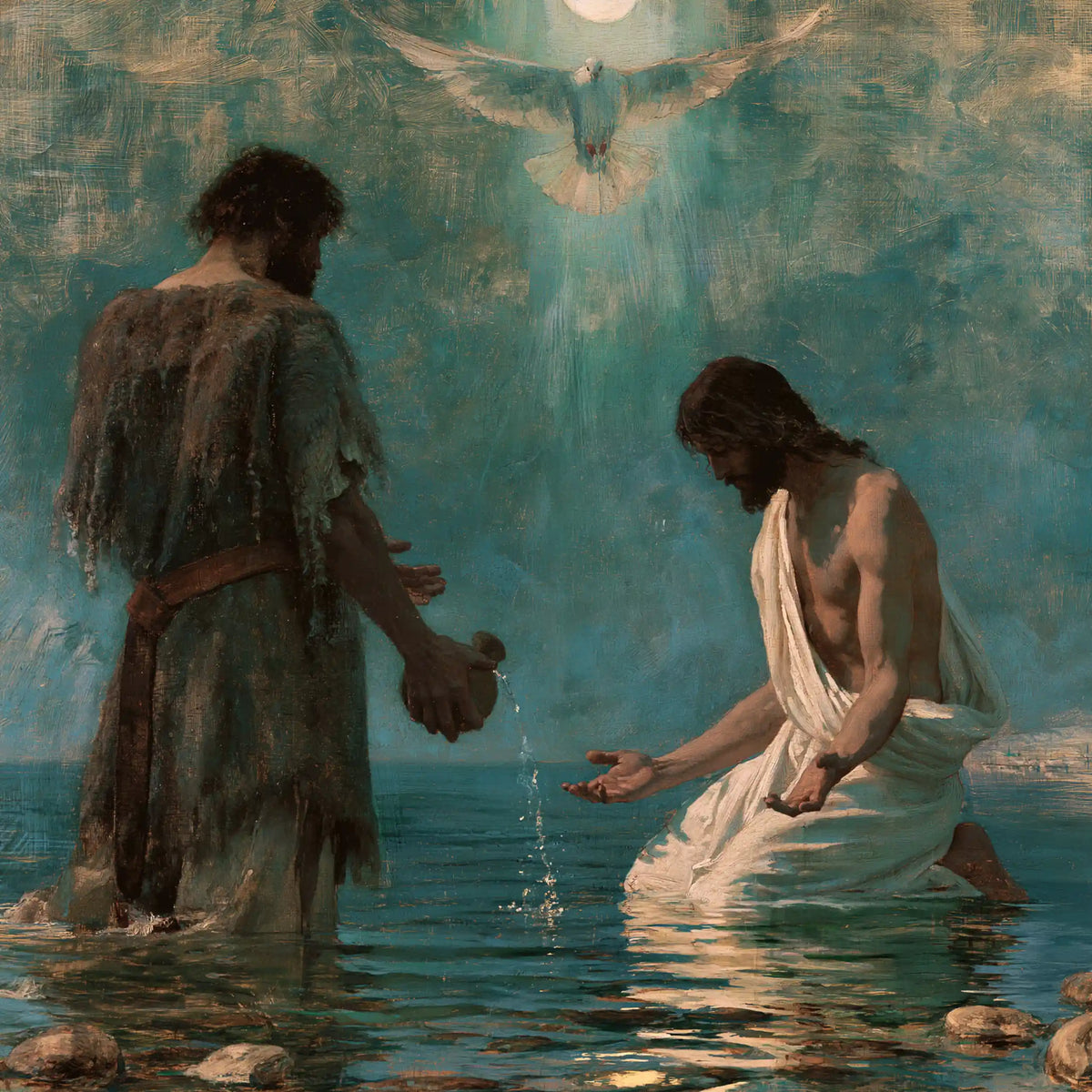 The Baptism of Jesus – Symbolist · Kneeling in the Jordan · Square no. 3