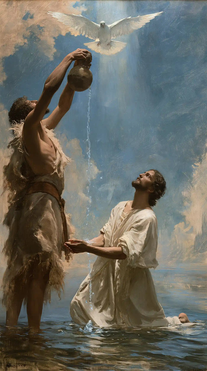 The Baptism of Jesus – Symbolist · Kneeling in the Jordan · Portrait no. 2