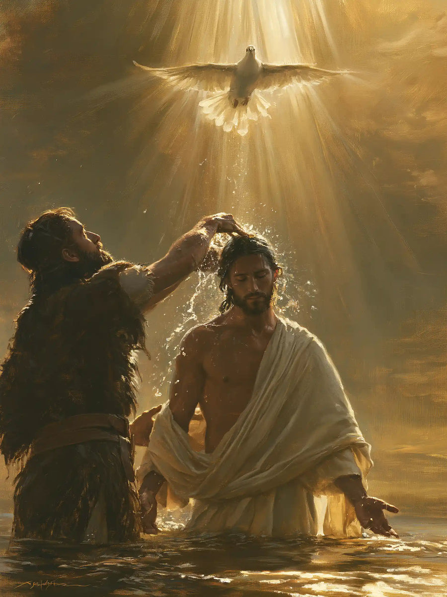 The Baptism of Jesus – Sacred Gold · Standing in the Jordan · Portrait no. 6