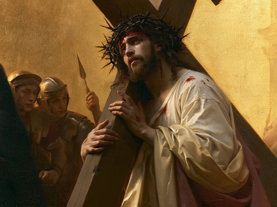 Christ Carrying the Cross — The First Step beneath the Timber