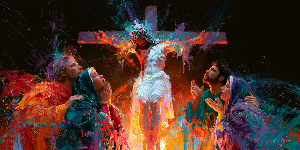 La Crucifixión - Expresionista · Paisaje n° 25 - Arte cristiano