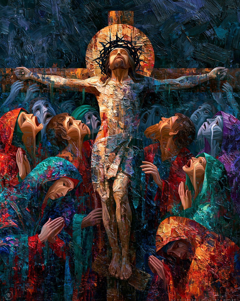 La Crucifixión - Expresionista · Retrato n° 24 - Arte cristiano