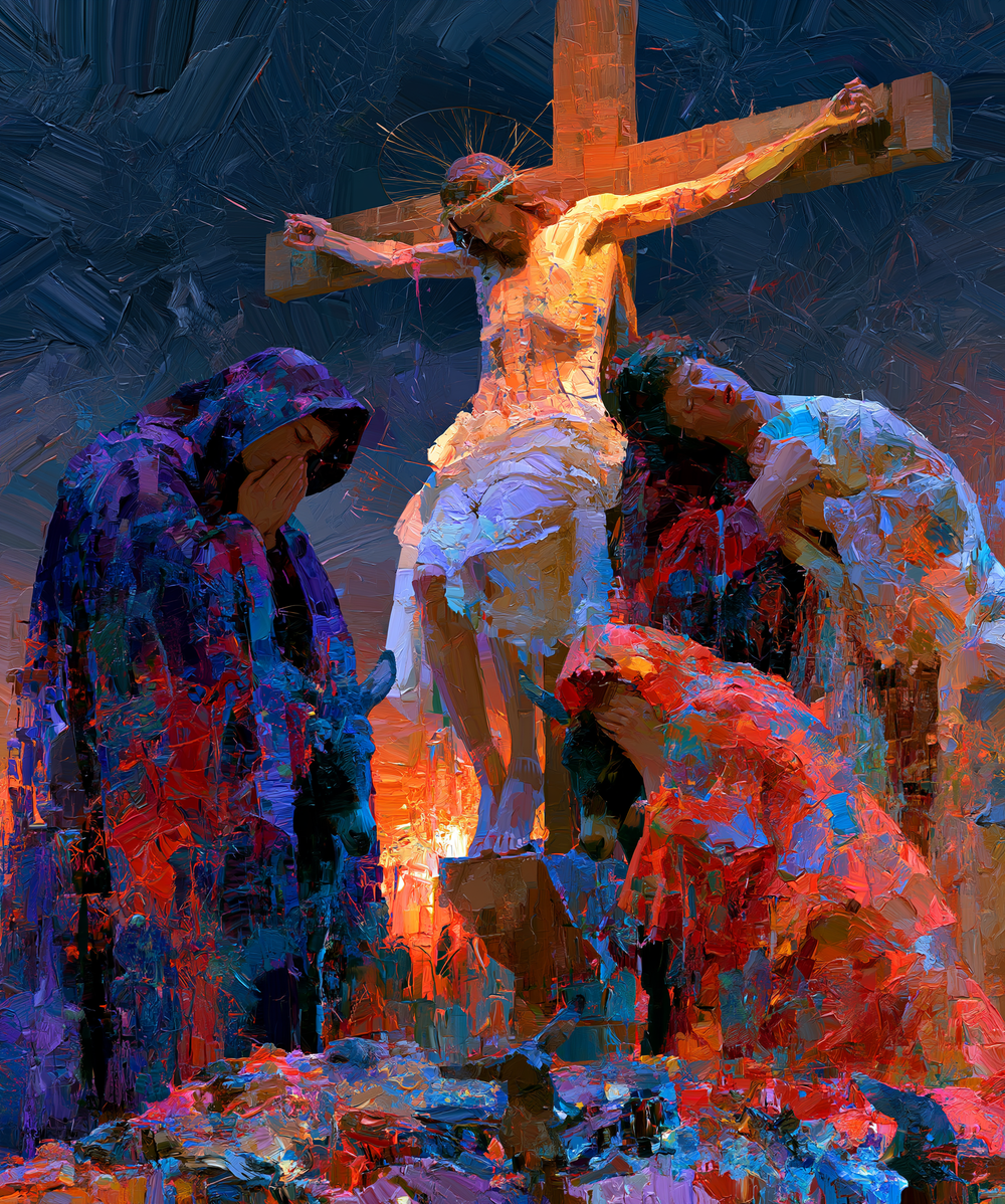 La Crucifixión - Expresionista · Retrato n° 28 - Arte cristiano