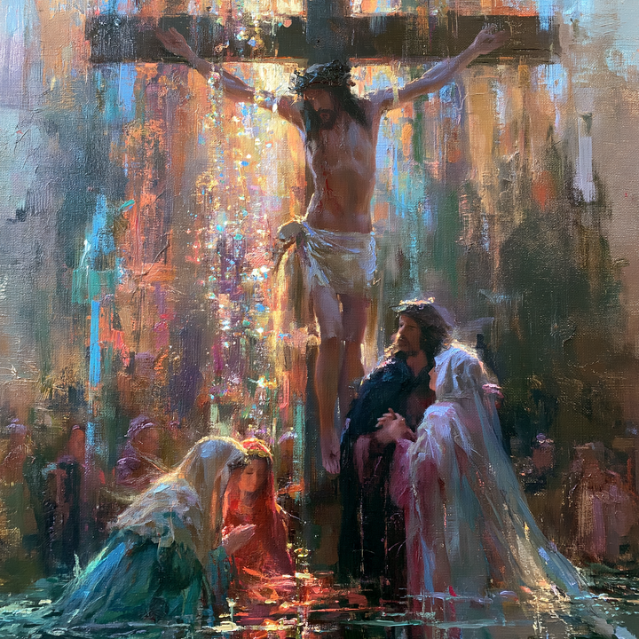 La Crucifixión - Impresionista · Cuadrado n° 5