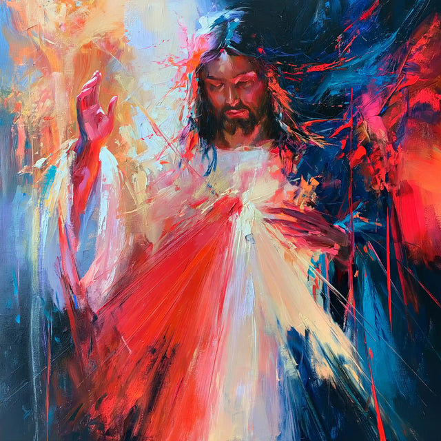 Divine Mercy Jesus – Expressionist · Square no. 4