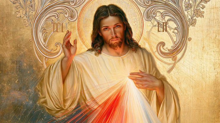 Divine Mercy Jesus — The Crown of Silver Arabesques