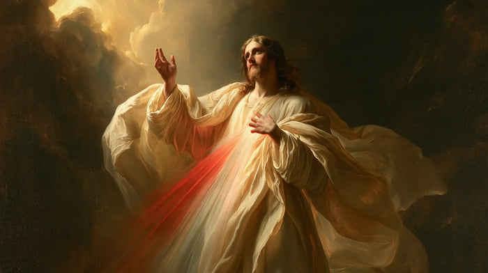Divine Mercy Jesus — The Hand Reaching Toward the Clearing