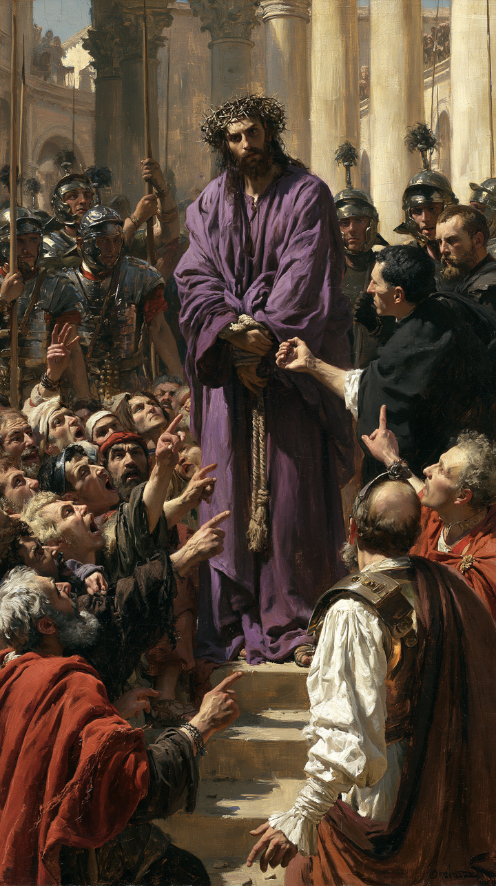 Ecce Homo — Wrists Above the White Stairway