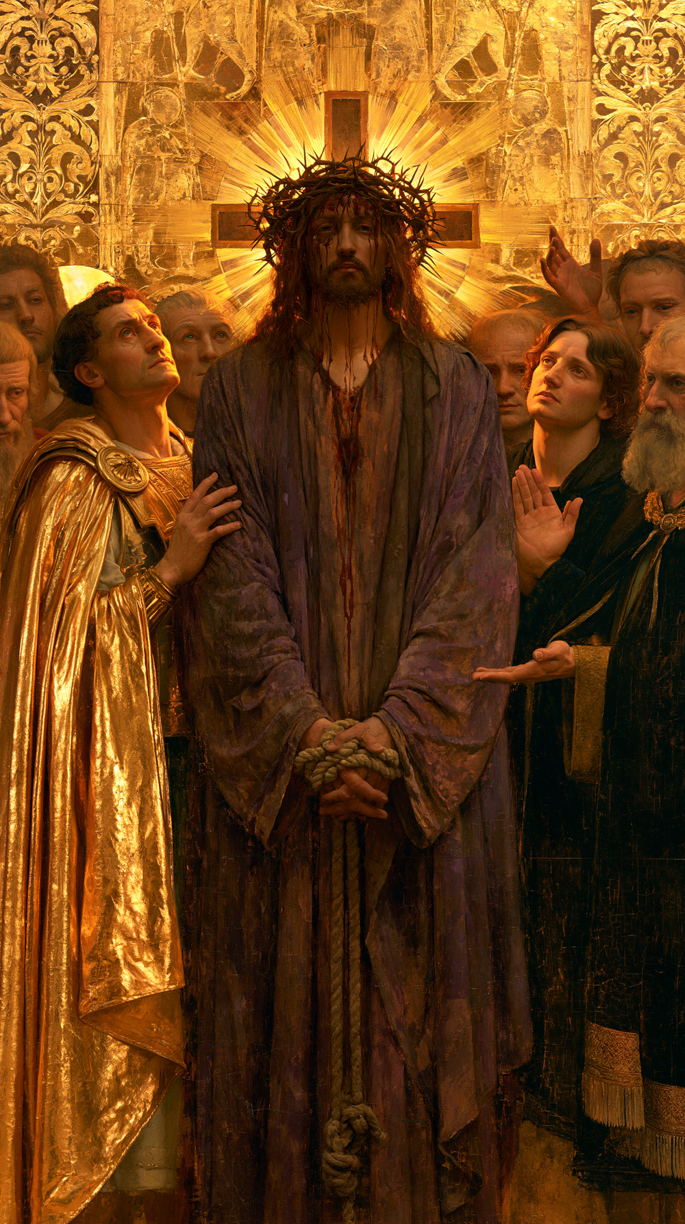 Ecce Homo - Sagrado dorado · Retrato n° 8 - Arte cristiano