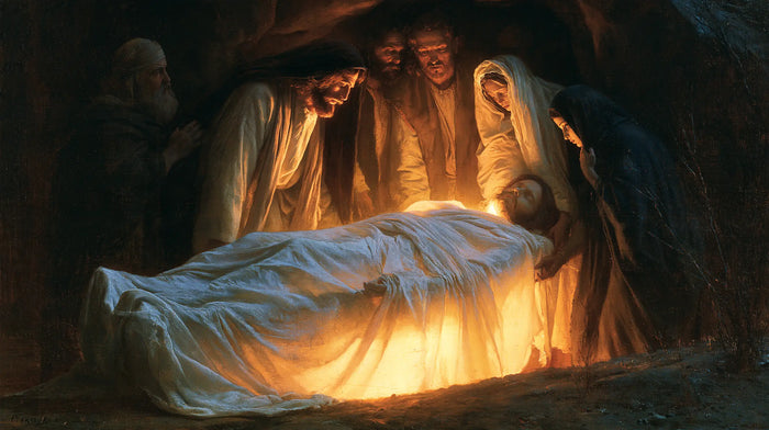 The Entombment of Jesus Christ — Light Beneath the White Fringe