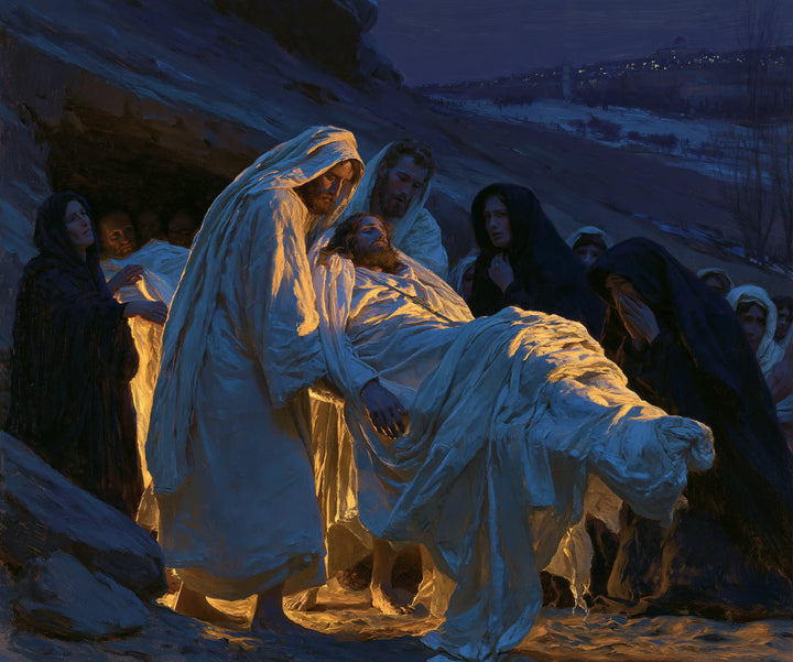 The Entombment of Jesus Christ — The Bearer in Sapphire Light