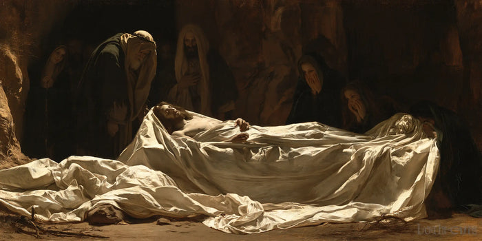 The Entombment of Jesus Christ — The Cloth Spread Before the Watchers