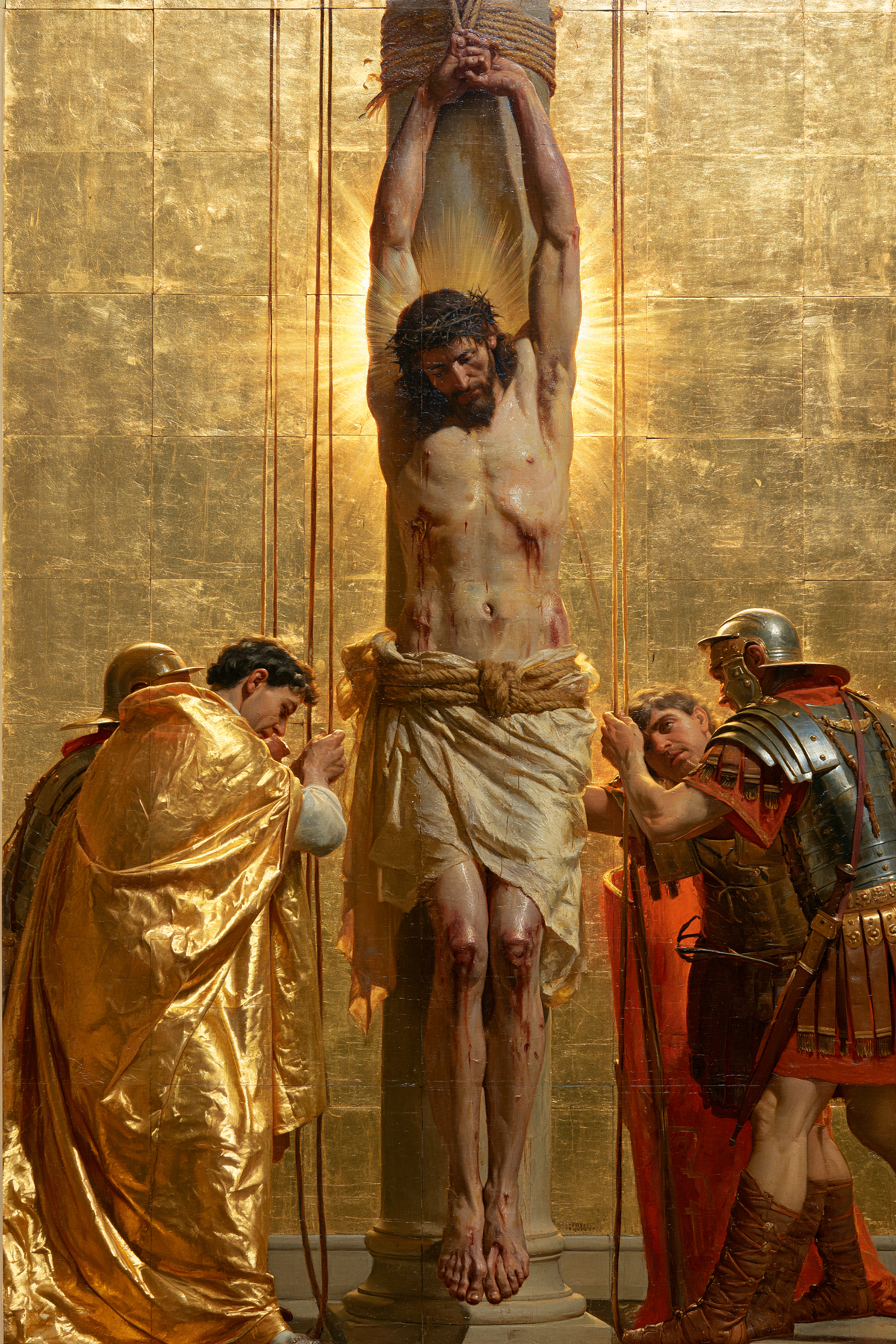 La Flagelación de Cristo - Sagrado Oro · Retrato n° 4 - Arte cristiano