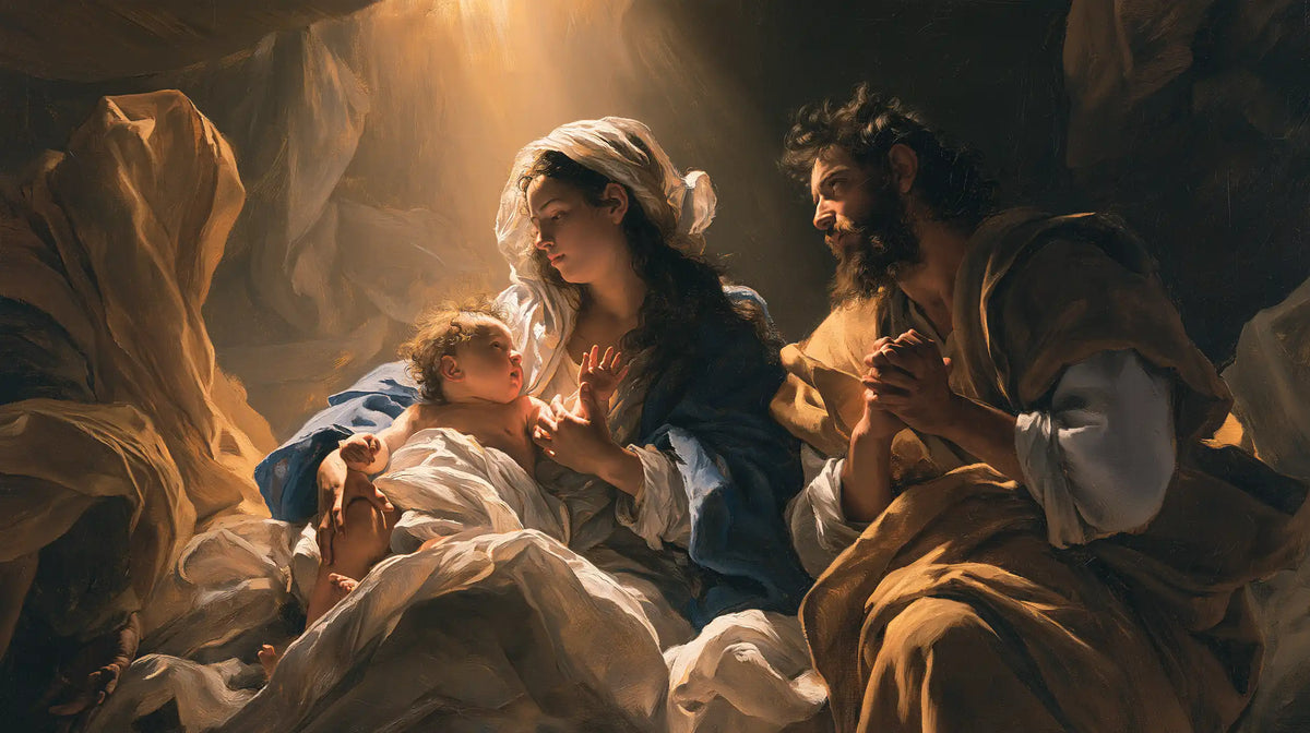 The Holy Family — The Prayer in the Fold of Light