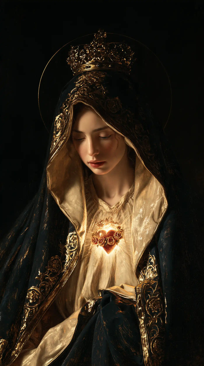 The Immaculate Heart of Mary — The Little Flame in the Ivory Veil
