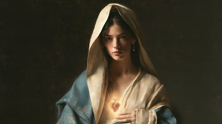 The Immaculate Heart of Mary — The Steady Gaze in the Linen Veil