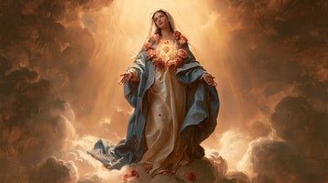 Immaculate Heart of Mary - Mary upon the Clouds with the Immaculate Heart · Landscape n° 13
