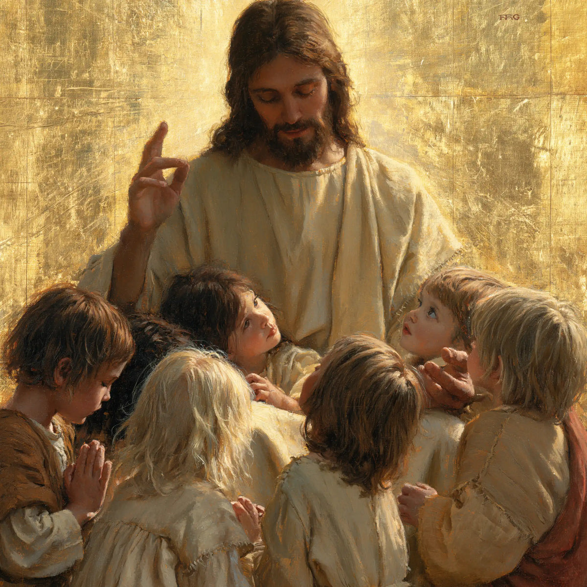 Jesus and the Children — Rest among Praying Children