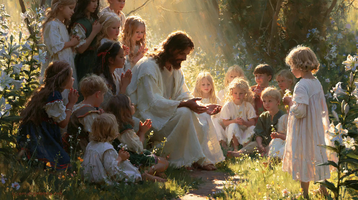 Jesus and the Children - Symbolist · Landscape n° 5
