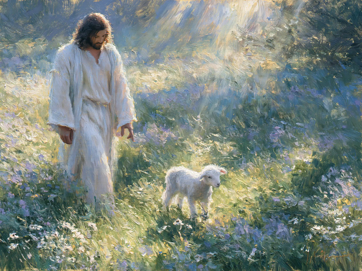 Jesus and the Lamb - Impressionist · Landscape n° 5