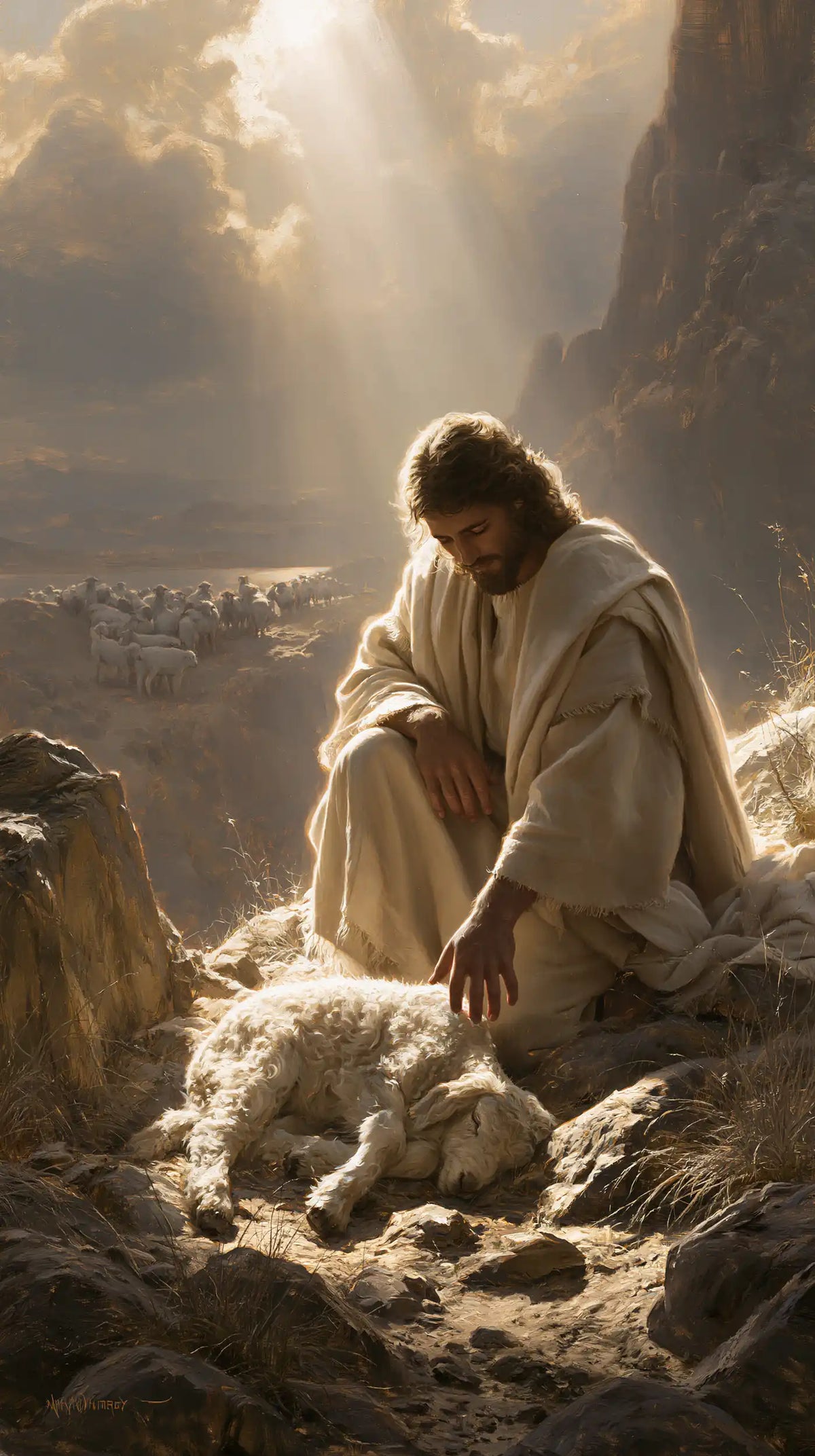 Jesus and the Lamb - The Lost Lamb Found · Portrait n° 5