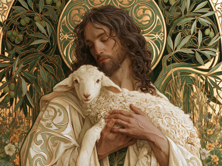 Jesus and the Lamb — Peace Within the Circle of Boughs