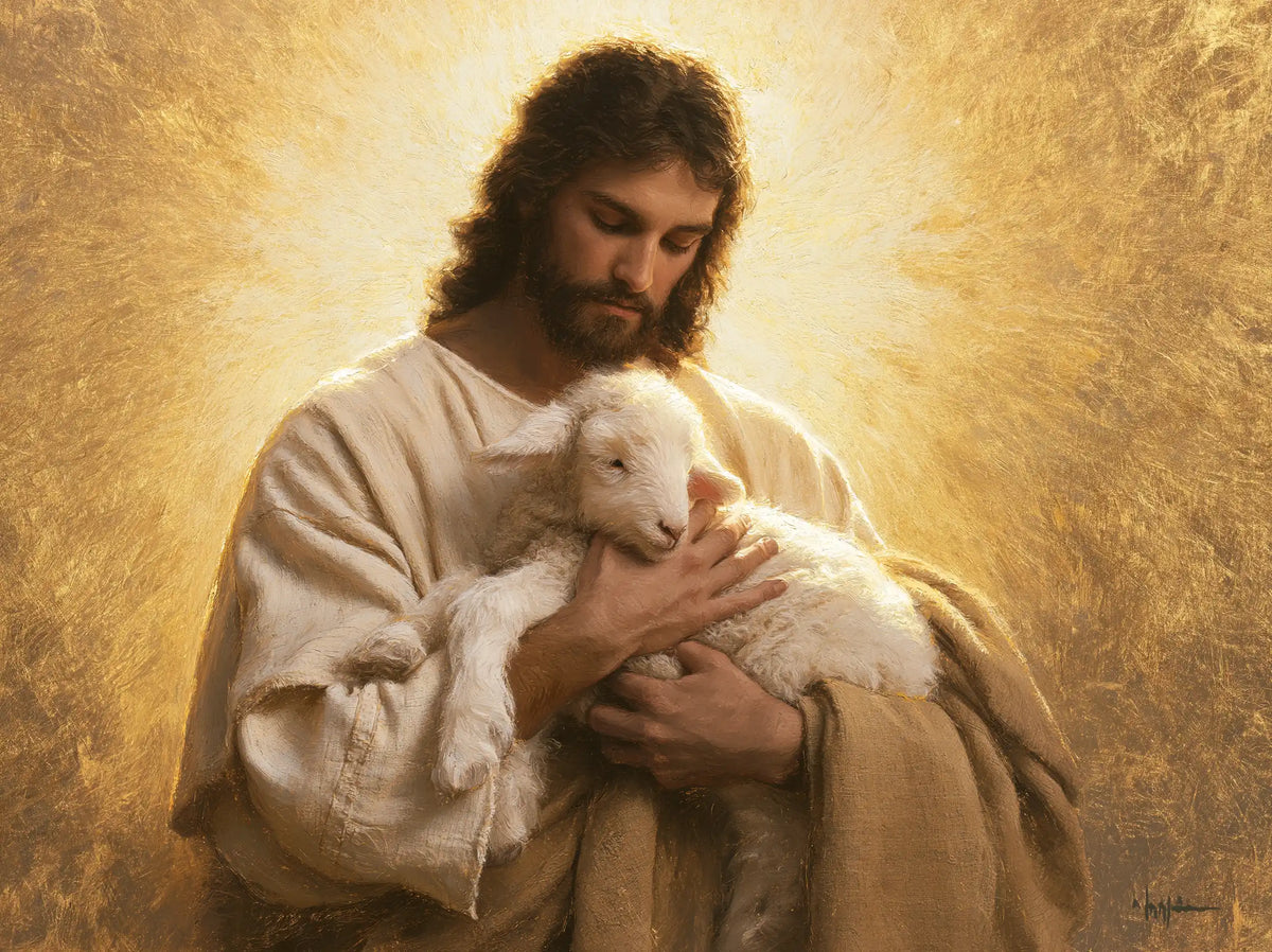 Jesus and the Lamb — Tenderness at the Halo’s Centre