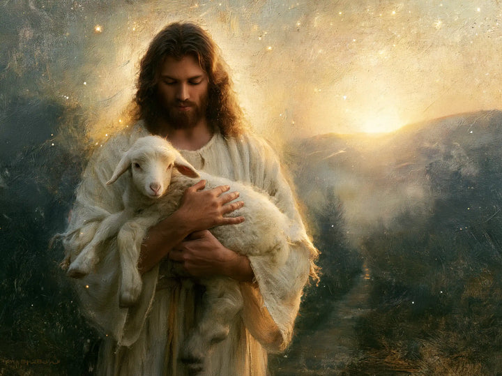 Jesus and the Lamb - Symbolist · Landscape n° 4
