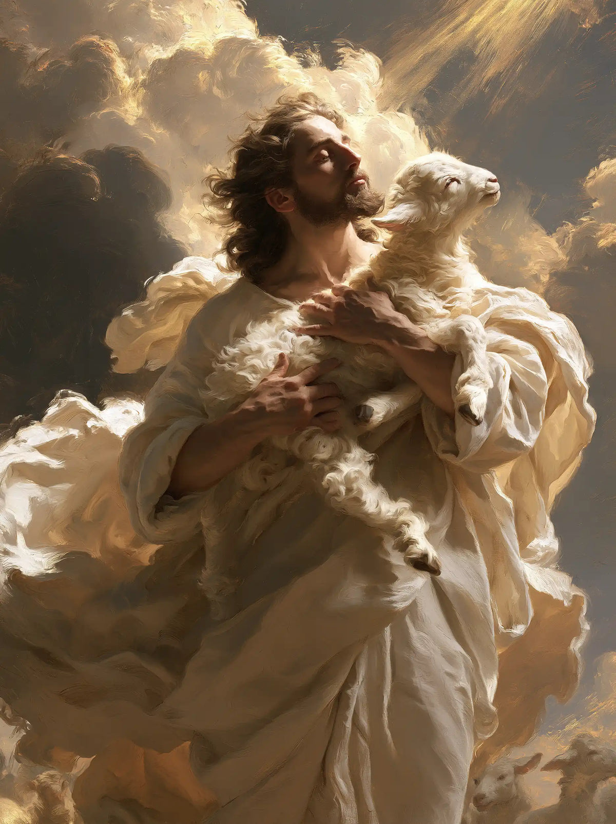Jesus and the Lamb — Two Gazes Toward the Same Light