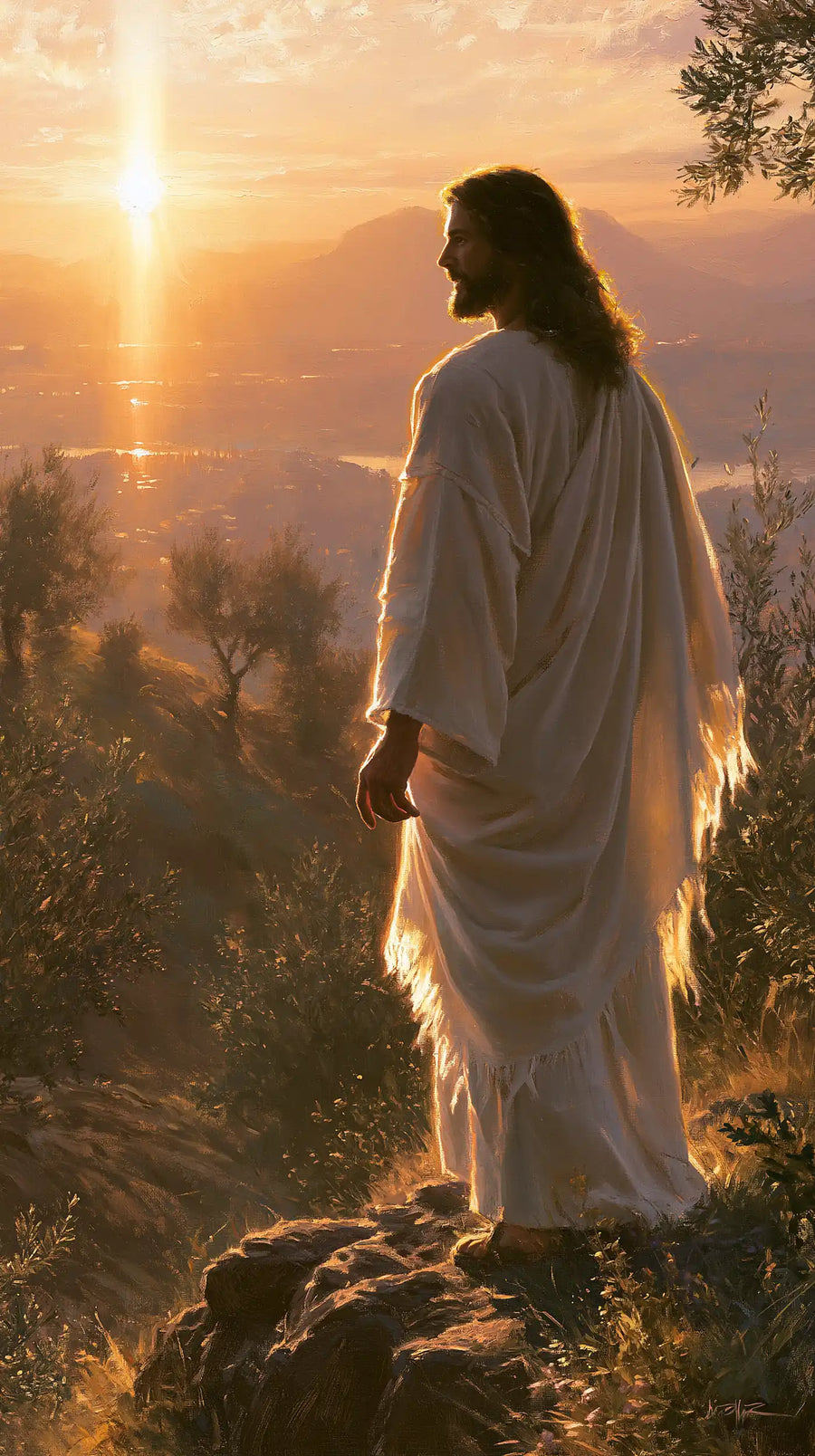 Jesus at Sunset - Sacred Silence · Portrait n° 14