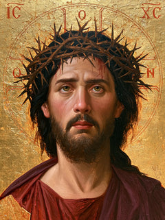 Jesus Crowned with Thorns — The Face with the Dotted Nimbus
