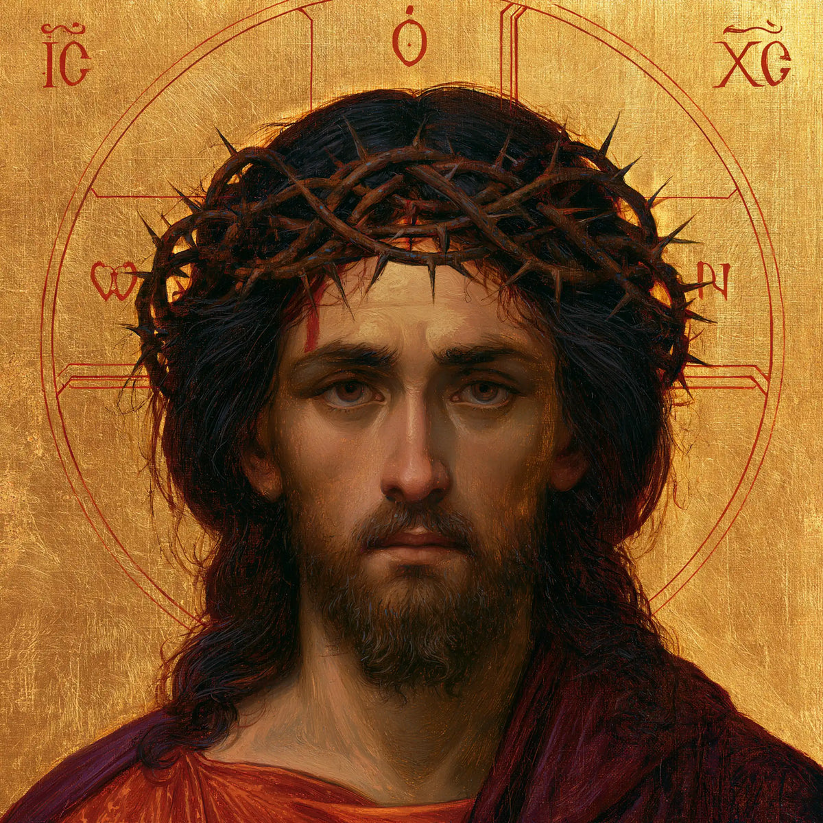 Jesus Crowned with Thorns — The Upright Silence of the Icon