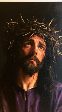 Jesus Crowned with Thorns — Solitude beneath the Vast Dark Space