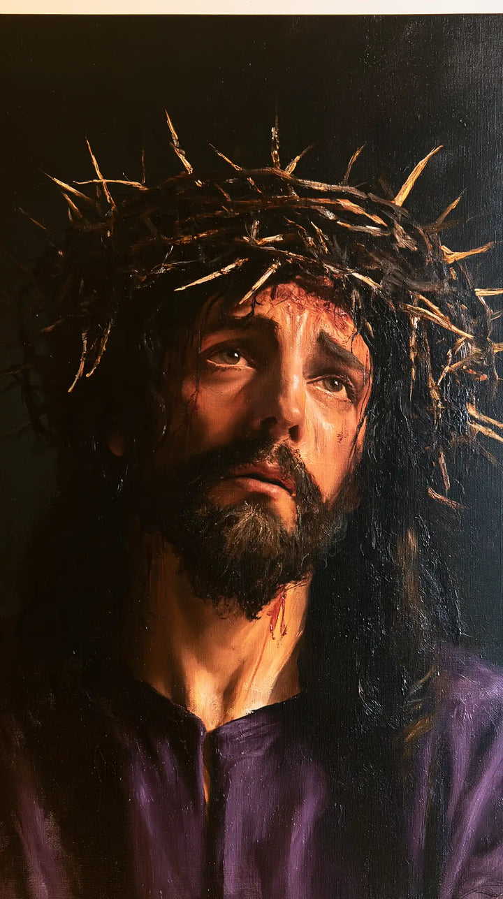 Jesus Crowned with Thorns — Solitude beneath the Vast Dark Space