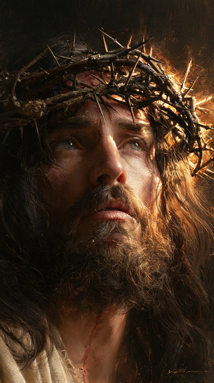 Jesus Crowned with Thorns — The Beard Gilded by the Ray