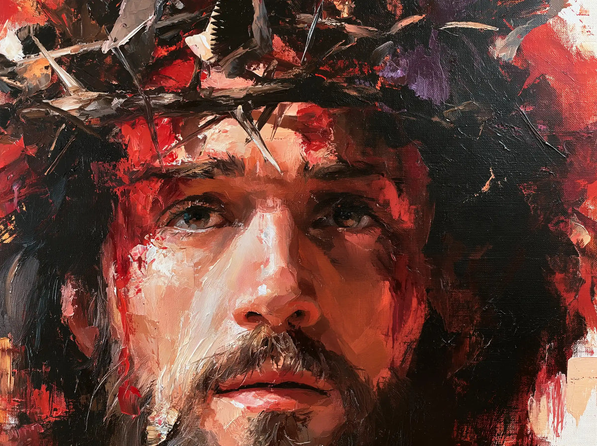 Jesus Crowned with Thorns — White Light upon the Red Cheek