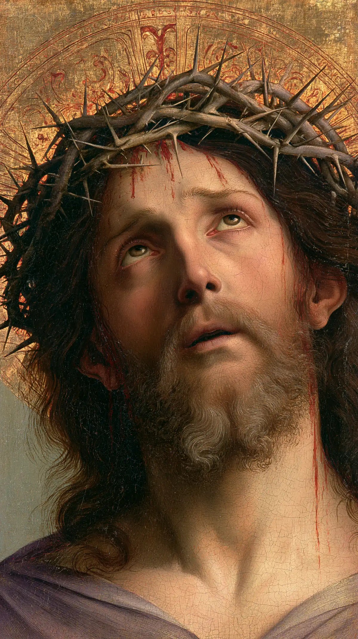 Jesus Crowned with Thorns — Heaven Sought above the Curls
