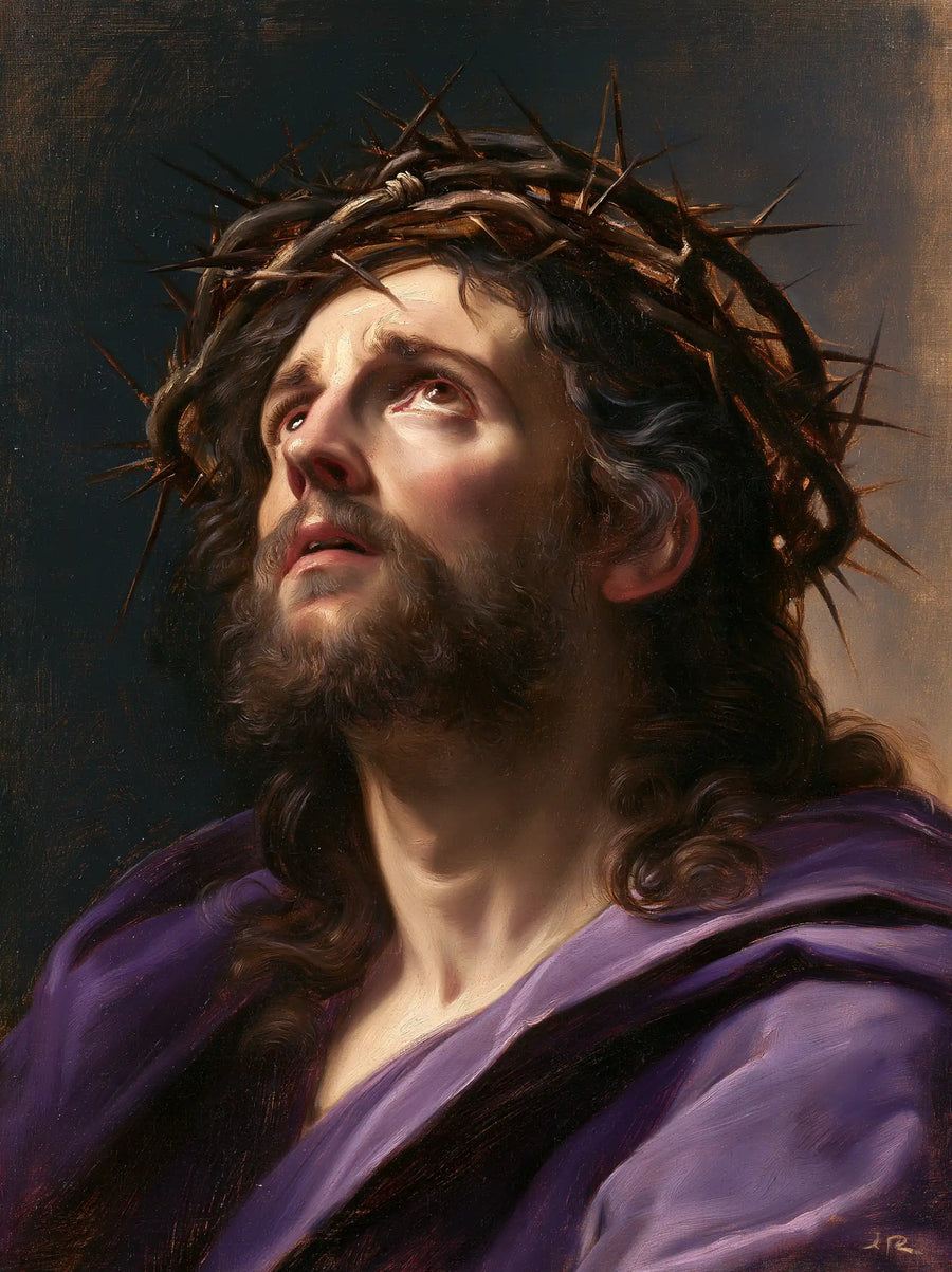 Jesus Crowned with Thorns — The Raised Profile in the Amethyst Robe