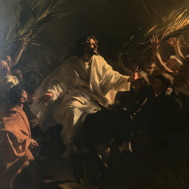 Jesus Enters Jerusalem – Caravaggio Tenebrism · Square no. 7